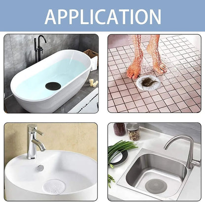 6 Pack Hair Sink Filter Shower Drain Hair Catcher Silicone Sink Strainer Anti-blocking Hair Stopper Kitchen Bathroom Accessories