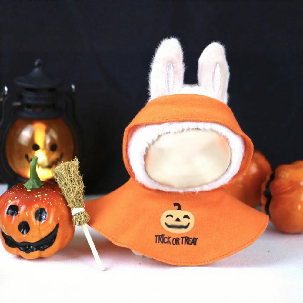 Doll Clothes For 15-17cm Lafufu Clothing Accessories Halloween Doll Cloak Outfit Design Plush DIY Toy Pendant Decor Party Gifts