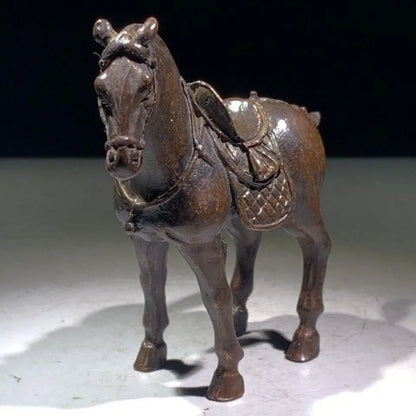 Antique Bronze Collection, Prosperous Copper Horse Ornaments, Immediate Success, Home Living Room Desktop Craft Ornaments