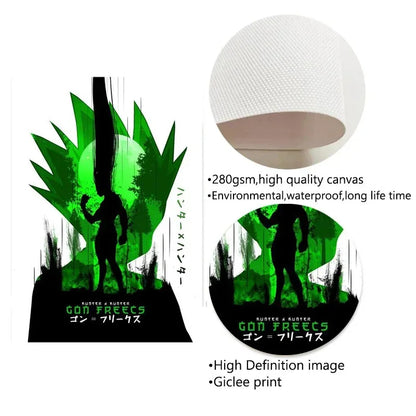 Anime Hunter X Hunter Poster Killua Zoldyck Kurapika Gon Freecss Hisoka Wall Decoration Canvas HD Painting Kawaii Room Decor