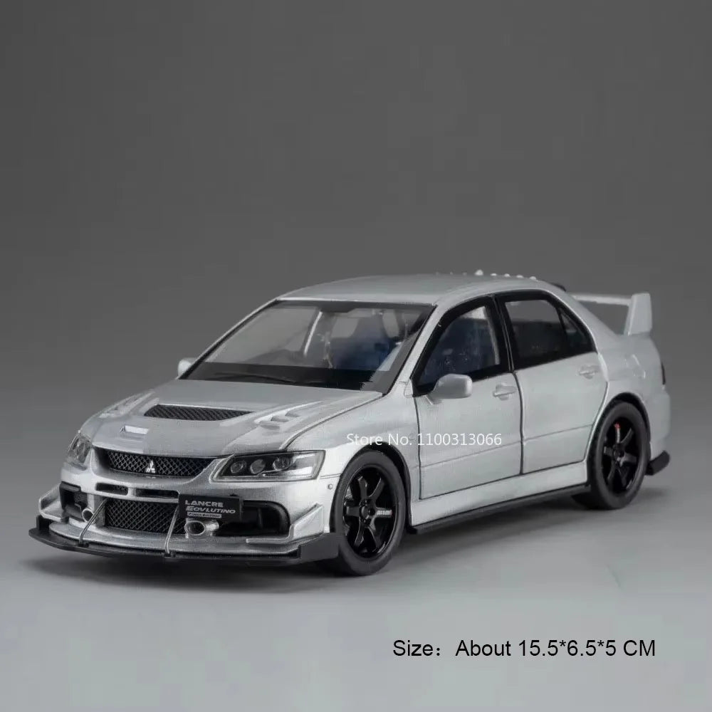 1:32 Mitsubishi Pajero Lancer Evolution IX SUV Alloy Toy Cars Models Sound Light Toys Pull Back Off Road Boys Gifts Collection