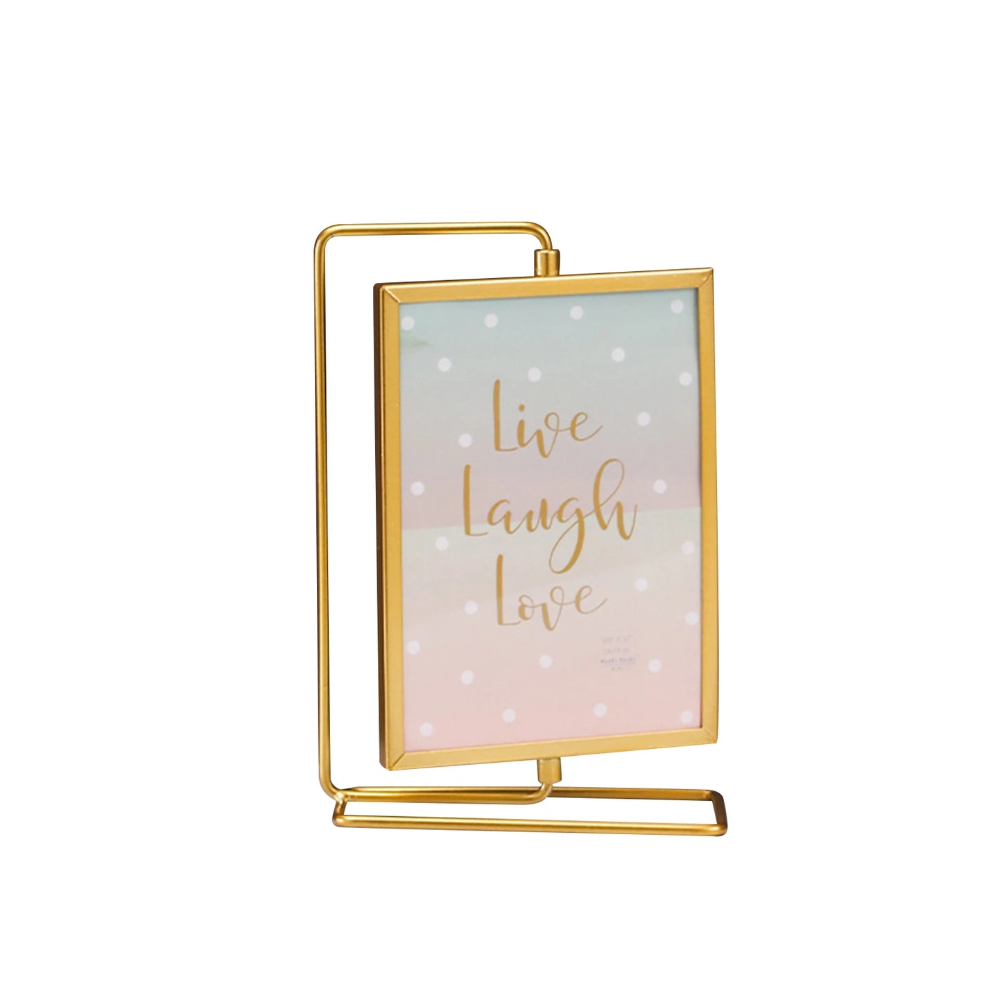 Picture Frame Cards Display Holder with Glass Front Ornament Rotating Photo Frame for Office Family Wedding Love Farmhouse Home