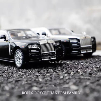 1:24 Mansory Rolls-Royce Phantom HONGQI HS9 Models Toys Cars Wheel Pull Back Miniature Car 6 Doors Opened Vehicles Kids Gifts