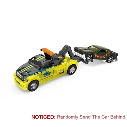 1: 64 Container Trailer Toys Alloy Models Cars Doors Opened Pull Back Miniature Flatbed Transport Vehicles Boys Festival Gifts