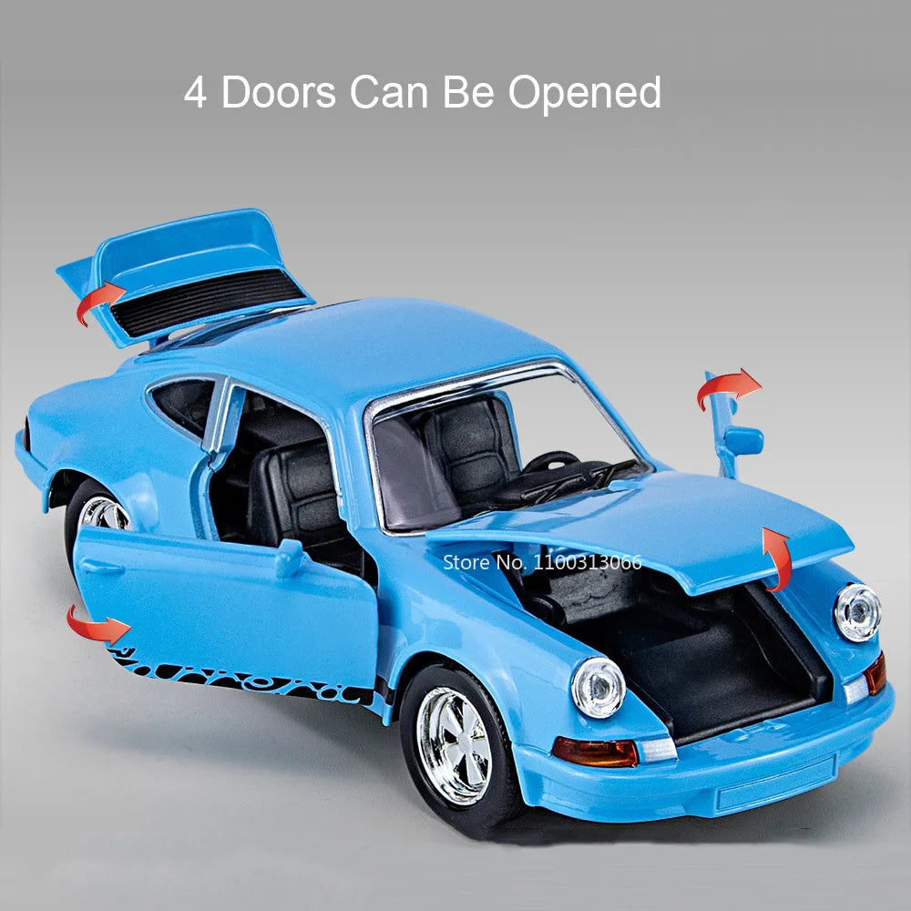 1:36 911 Carrera 1974 Rolls-Royce Cullinan Toy Cars Models Alloy Diecast Rubber Tires Pull Back Miniature Vehicle for Boys Gifts