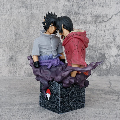 17 cm Naruto Figure d'anime Uchiha Sasuke Itachi figurines frère réconciliation GK Figurine PVC modèle à collectionner poupée jouets