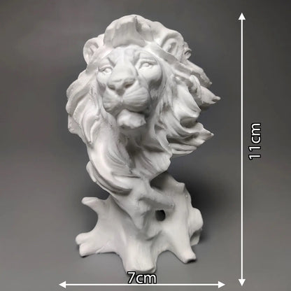 European Lion Bust Plaster Portrait Art Gypsum Retro Relief Desk Ornaments Art Aesthetic Sculpture Creative Animal Ornament