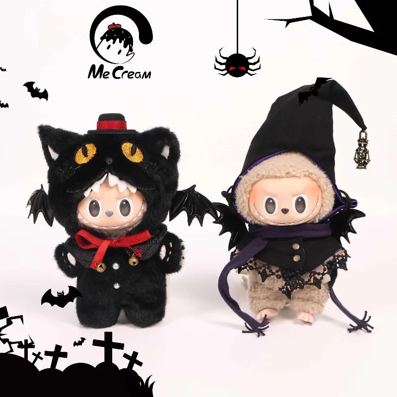 New 17cm Lafufu Doll V1 V2 V3 Lafufu Fashion Witch Clothes Witches And Black Meow Cloak Halloween Costume Series Dress Up Clothe