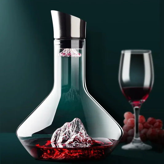 1500ml Iceberg Decanter Creative Lead-free Crystal Material Luxury High-end Home Red Wine Wines Distributor Decanter Wine Pot