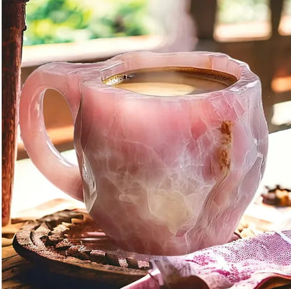 Hot Natural Resin Mineral Crystal Coffee Cups Colorful Large-Capacity Agate Crystal Cups Household Necessities