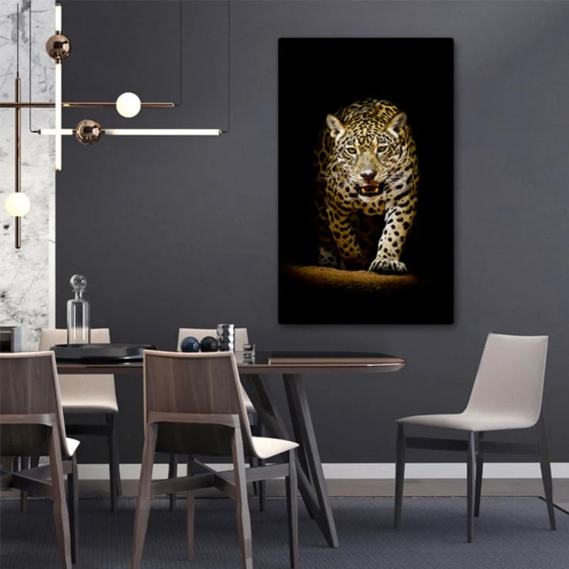 Modern Creative Wall Art Black Gold Lion Animal Poster Canvas Oil Painting And Print Living Room Bedroom Decoration Gifts