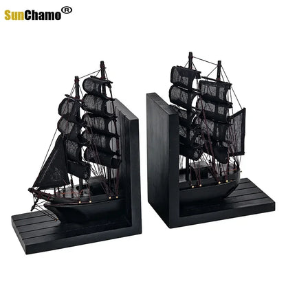 Nordic Style Solid Color Bookstand Bookend Creative Handmade Books By The Office Desktop Sailing Model To Decorate Bookshelf