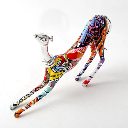 Color Animal Art Dog Doberman European and American Creative Ornaments Modern Home Office Decorations Resin Crafts Ornaments