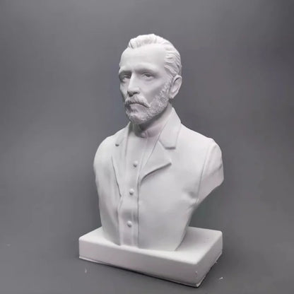 Artist Portrait Bust Statue - Textured Mini Plaster Head Sculpture for Art Lovers, Classroom Teaching | Eco-Friendly Decor Gift