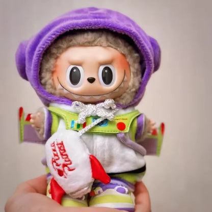 New Labubu Clothes Buzz Lightyear Baby Doll Clothes Toy Story For 17cm Labubu Clothing Replaceable Fashion Clothes Toys