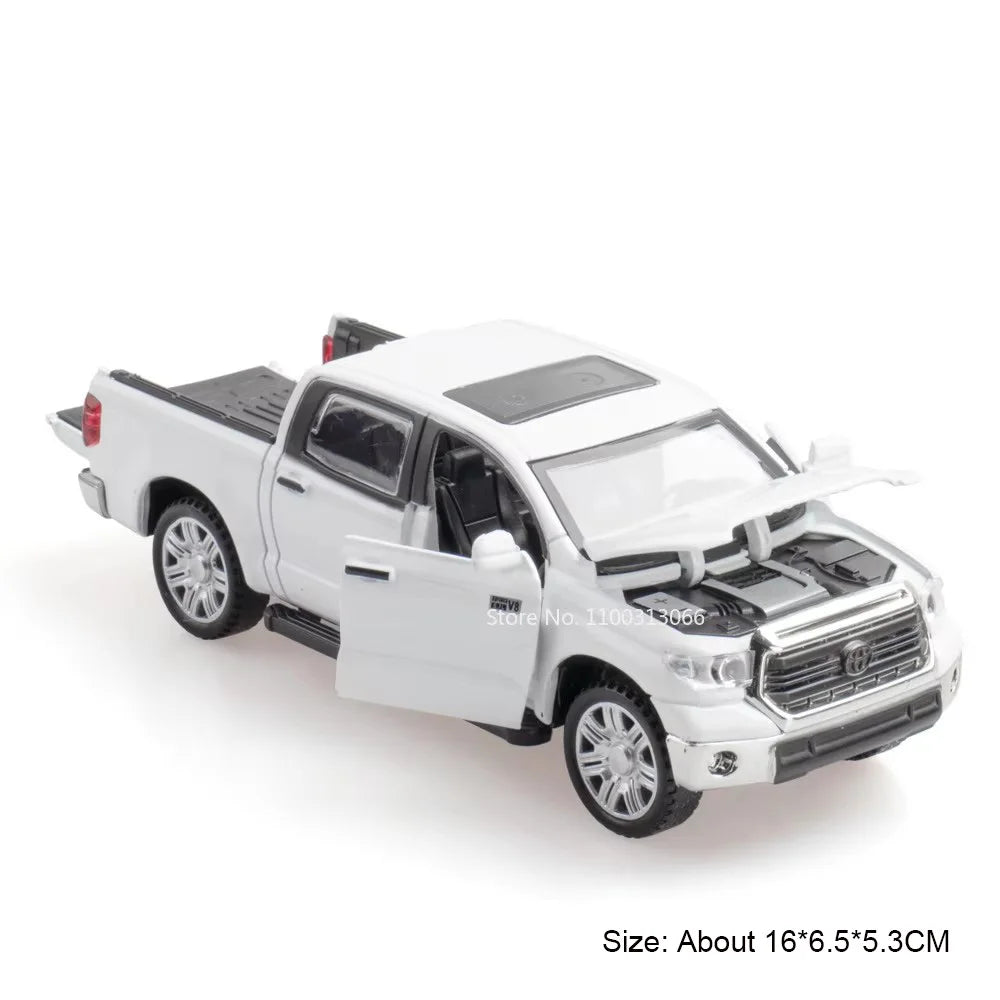 1:32 Alphard Tundra Pickup Alloy Toys Cars Models Diecasts Model SUV Vehicles with Light Sound Pull Back Car Toy for Child Gifts