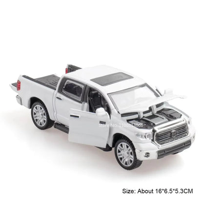 1:32 Alphard Tundra Pickup Alloy Toys Cars Models Diecasts Model SUV Vehicles with Light Sound Pull Back Car Toy for Child Gifts