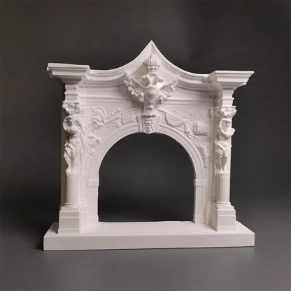 Baroque Fourth Door Relief Plaster Decorative Artworks Home Decoration Photo Props Office Desk Decoration Ornaments Craft Statue