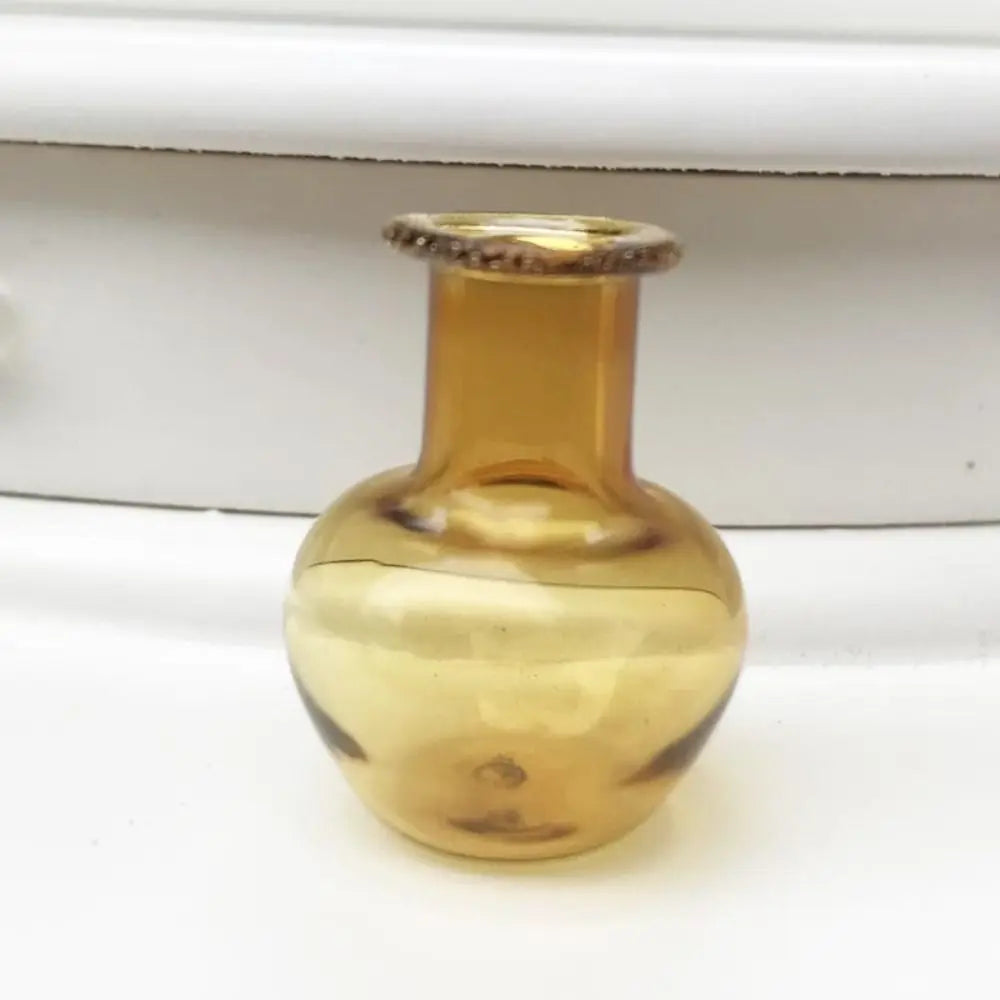 Mini Vase en verre coloré 1:12 2.5cm, fait à la main, Miniatures, décoration de maison de poupée, ornement de cuisine, accessoires de bricolage