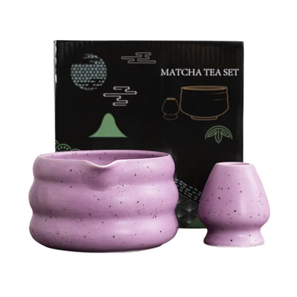 2pcs/set Japanese Style Matcha Tea Set With Tool Rack, Including Bowl, Whisk, Spoon, Great Gift For Ceremony, Traditional Japane