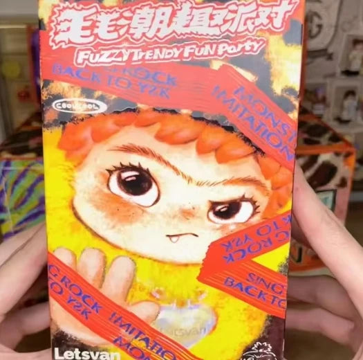 Wakuku Blind Box Fuzzy Trendy Fun Party Series And Wakuku Panda Elevator Action Figure Doll Bag Surprise Bag Pendant Doll Gift