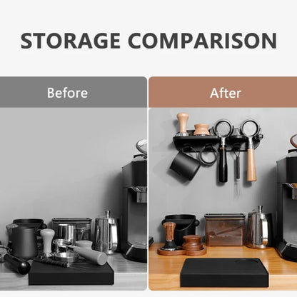 Wall Mount Coffee Set Storage Rack 51/54/58mm Coffee Maker Kitchen Tools Accessories Coffeeware Organizer Barista for Home Offic