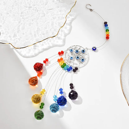 Sun Catcher Crystal Suncatcher Hanging Glass Prisms Wind Chimes Light Catcher Butterfly Wind Pendants for Car Garden Decorations