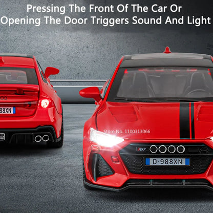 1:32 Scale RS7 Metal Toys Diecast Models Cars 6 Doors Opened Rubber Tires Vehicles Collection Toy for Children Festival Presents