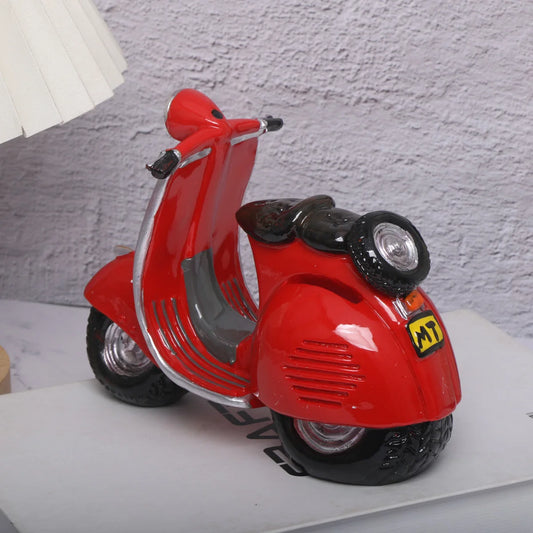 1 Piece Cartoon Car Motorcycle Bulldozer Piggy Bank Ornament Decoration