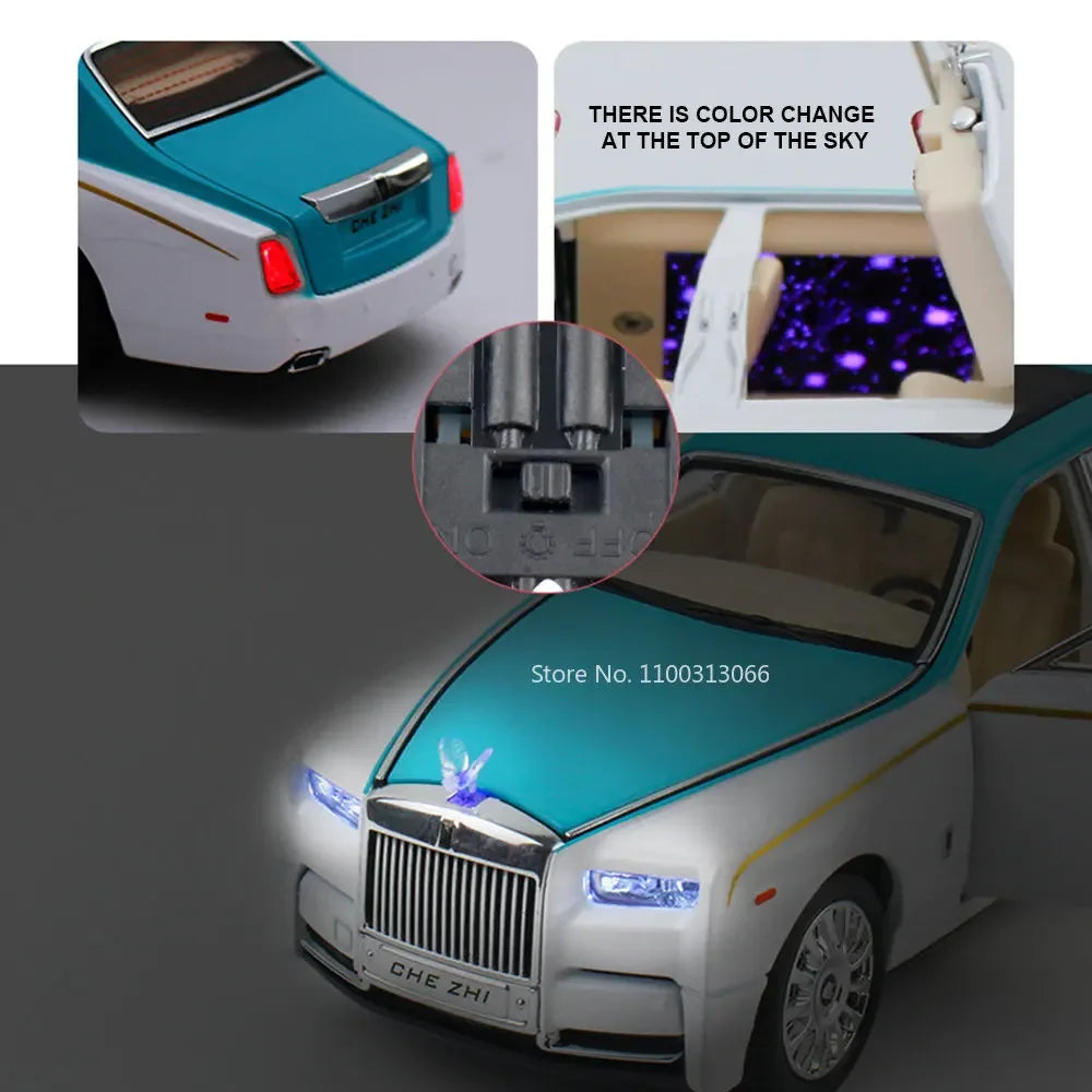 1:24 Rolls Royce Phantom Dawn Miniature Models Cars Alloy Diecasts Toys Vehicles Model Pull Back Car Toys Boys Festival Gifts