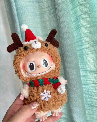 Hot High Quality Lafufu Doll Figure Fashion 17cm Clothes Only Model Doll Little Clothes Color Match Hoodie Ornament Cute Xmas