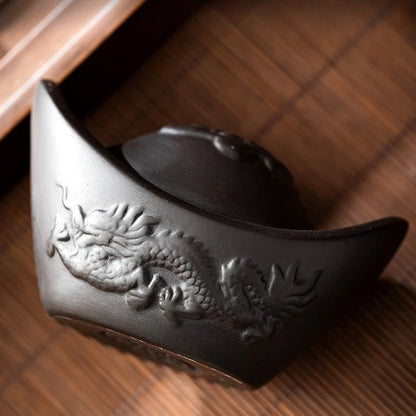 High-end Teapot Cover Holder Purple Sand Xianglong Cover Tray Tea Ceremony Accessories Creative Teaware Vintage Tea Cover Holder