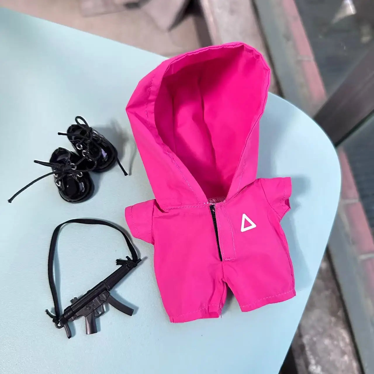 Clothes For Labubu 17cm Mp5 Outfit Accessories for The Monster Korea Kpop Lafufu Idol V1 V2 V3 Commando Jacket Clothing Pendant