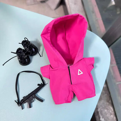 Clothes For Labubu 17cm Mp5 Outfit Accessories for The Monster Korea Kpop Lafufu Idol V1 V2 V3 Commando Jacket Clothing Pendant