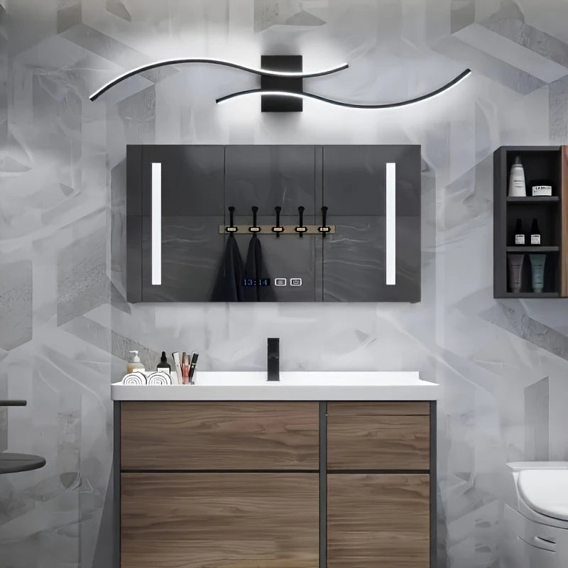 Nordic LED Wall Lamps for Bedside TV Background Black LED Wall Lights Wall Lighting Fixtures for Corridor Aisle Wall Scocne Home