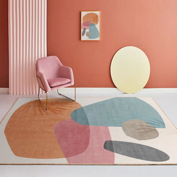 Light luxury Nordic advanced grey minimalist living room carpet modern simple sofa tea table carpet bedroom bed mat