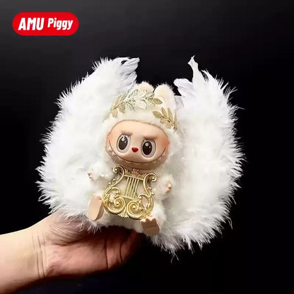 New Hot Lafufu  Dolls Sitting Party Clothing Outfit 17cm Mini Plush Doll'S Clothes Bear Rabbit Bib Pants Overalls Accessories