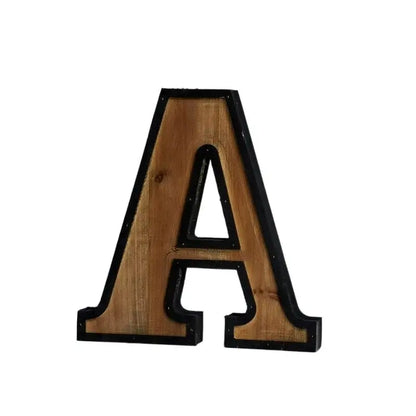 Industrial Style Uppercase English Letter Combination Distressed Solid Wood Bar Ornaments Cafe Shop Logo Decor Desktop Crafts