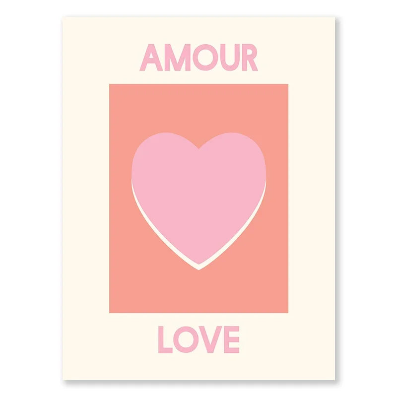 Matisse Juice Fruit Pink Orange Poster Cute Bohemian Art Heart Wall Art Flower Market Fashion Gallery Wall Bedroom Decoration