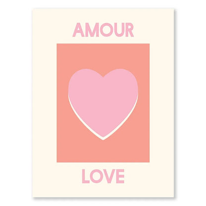 Matisse Juice Fruit Pink Orange Poster Cute Bohemian Art Heart Wall Art Flower Market Fashion Gallery Wall Bedroom Decoration