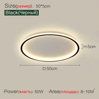 Ultrathin LED Ceiling Lamp Living Room Ceiling Light with Remote Control Modern Bedroom Dining Room Home Decor Lighting Fixture