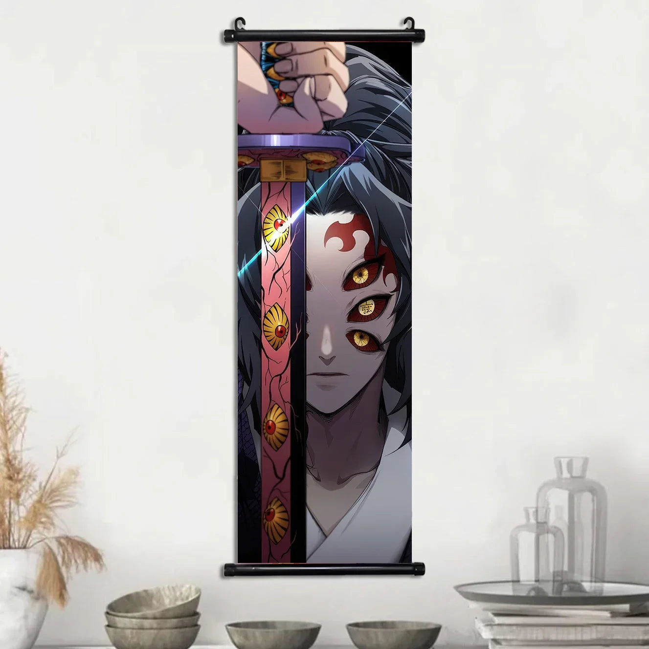 Demon Slayer Hashira Nezuko Agatsuma Zenitsu Inosuke Scroll Canvas Wall Hanging Painting Home Decor Anime Poster Wall Art Room