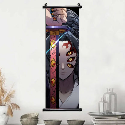 Demon Slayer Hashira Nezuko Agatsuma Zenitsu Inosuke Scroll Canvas Wall Hanging Painting Home Decor Anime Poster Wall Art Room