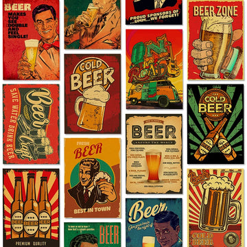 Beer Lovers Kraft Paper Posters Vintage Home Room Bar Cafe Decor Aesthetic Art Wall Painting