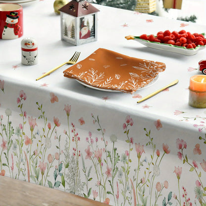 Spring Pink Flowers Rectangle Tablecloth Wedding Party Decor Seasonal Farmhouse Kitchen Dining Table Cloths Picnic Table Decor