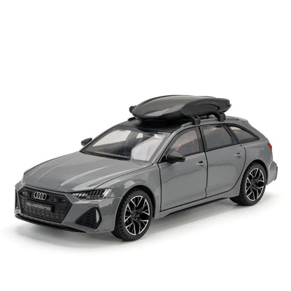 1/24 Scale RS6 Alloy Diecast Car Models Toy 6 Doors Opened Wheel with Pull Back Decoration Cars Kids  Boys Gifts Presents