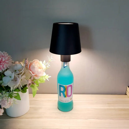 Kreative Weinflaschen-Tischlampe, abnehmbar, wiederaufladbar, dekorative Bar, kabelloses Design, LED-Nachtlicht für Café-Atmosphäre