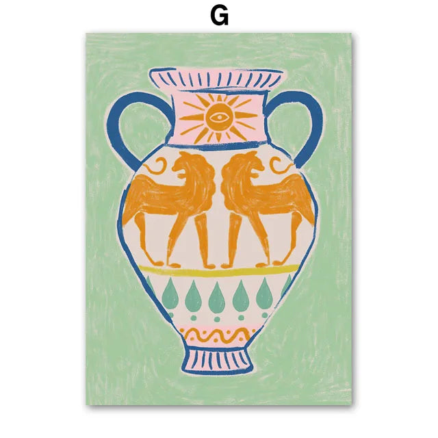 Women's Statue Unicorn Clothes Food Abstract Wall Art Canvas Oil Painting Posters And Prints Wall Pictures For Living Room Decor