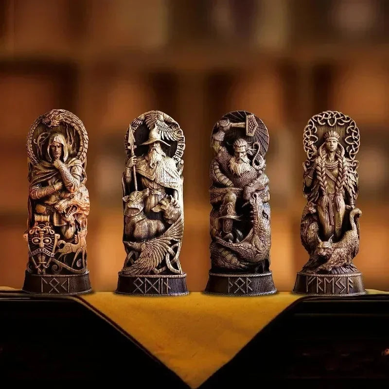 Statue nordique Odin en résine, décoration Freya Sol, Statue de dieu Viking, mythologie nordique, Sculpture d'autel de dieu, décoration de bureau