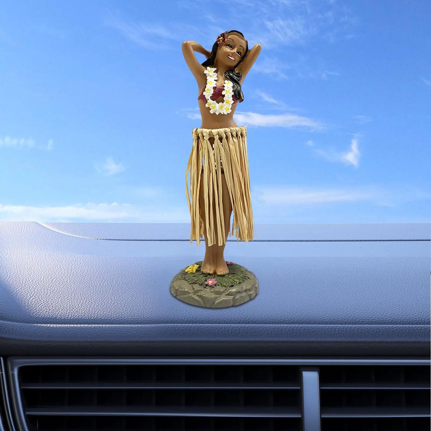 Dancing Girl Hawaiian Dashboard Doll Dancer Vintage Style Collection Figurines Dashboard Bobbleheads for Car Dashboard Decor